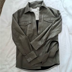 Aritzia Babaton leather shacket
